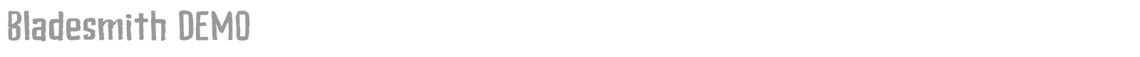Bladesmith font preview